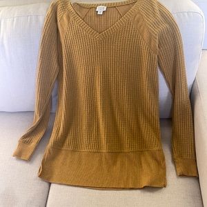 Peyton Jensen, waffle, tunic, golden, size XS